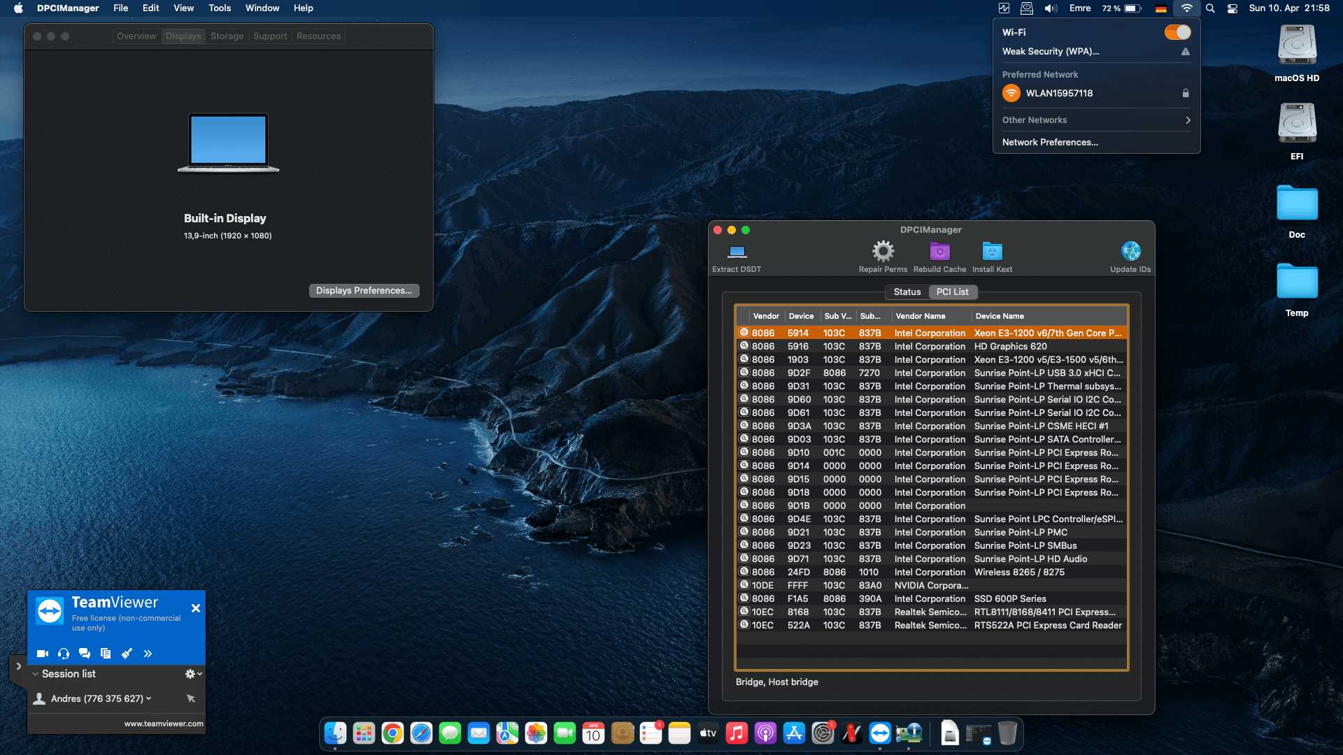 HP ProBook 440 G5 [KabyLake R + Intel UHD 620 + PS2]   OpenCore 2